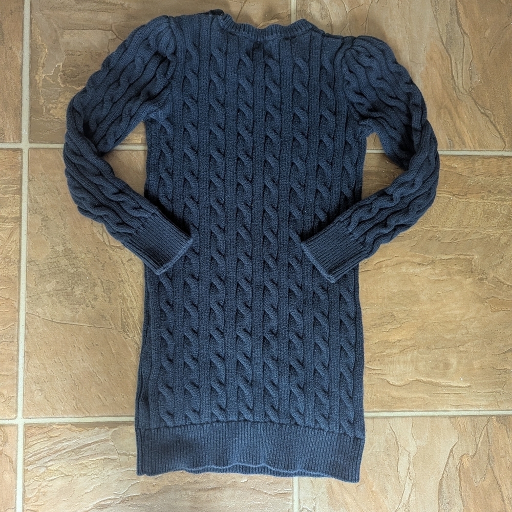 Girls Polo Ralph Lauren Navy Blue Cable Knit Sweater- Size Small - Picture 5 of 5